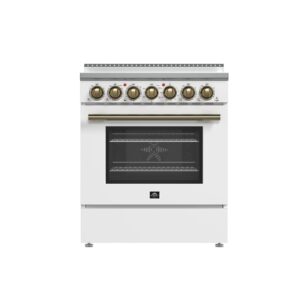 Forno Paolo 30-Inch Freestanding Electric Range, White, 4.38 cu.ft
