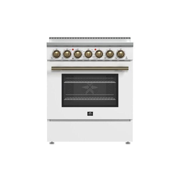 Forno Paolo 30-Inch Freestanding Electric Range, White, 4.38 cu.ft