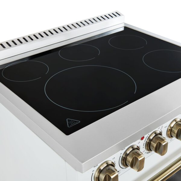 Forno Paolo 30-Inch Freestanding Electric Range, White, 4.38 cu.ft