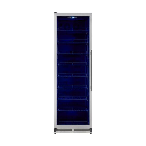 Forno Cesinali 24-Inch Built-In Beverage Cooler, 15.8 cu.ft, Stainless Steel, Dual Temperature Zones, LED Interior Lighting, Adjustable Shelves