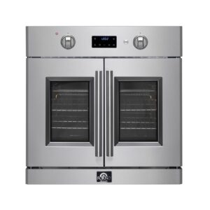 Forno Asti 30-Inch French Door Electric Wall Oven in Stainless Steel, 3.68 cu. ft. True Convection, 3,600W, Air Fry, Sous Vide, Self-Clean