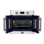 Forno Gallico 30-Inch Electric French Door Wall Oven, Stainless Steel, True Convection, Air Fry, Self-Cleaning