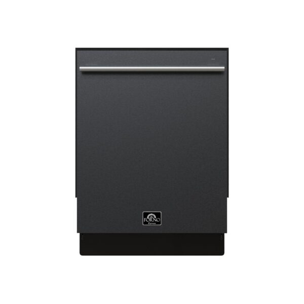 Forno Romano Espresso 24-Inch Built-In Dishwasher, Black Finish, Stainless Steel Tub, 49 dBA, Energy Star Certified