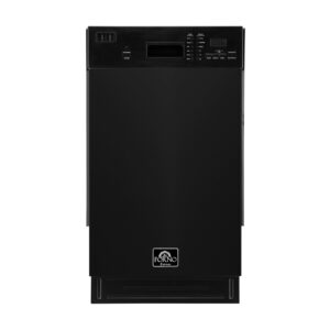 Forno Polo 18-Inch Built-In Black Dishwasher, 8 Place Settings, ENERGY STAR Certified, 52 dBA