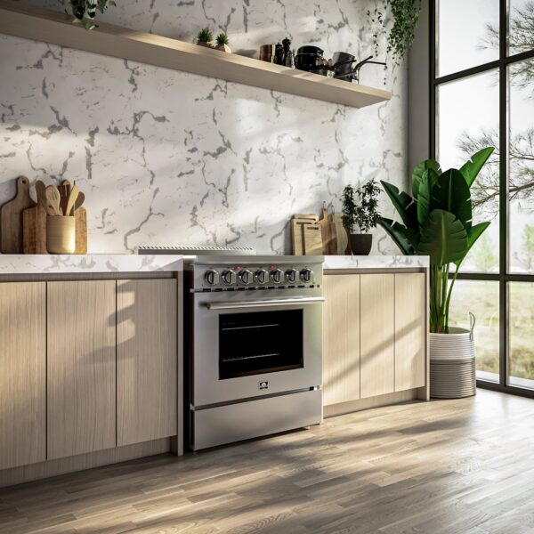 Forno Paolo 30-Inch Freestanding Electric Range, Stainless Steel, 4.38 cu.ft