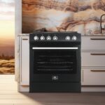 Forno Leonardo Espresso 30-Inch Black Electric Range, True Convection, Energy Efficient