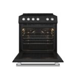Forno Leonardo Espresso 30-Inch Black Electric Range, True Convection, Energy Efficient
