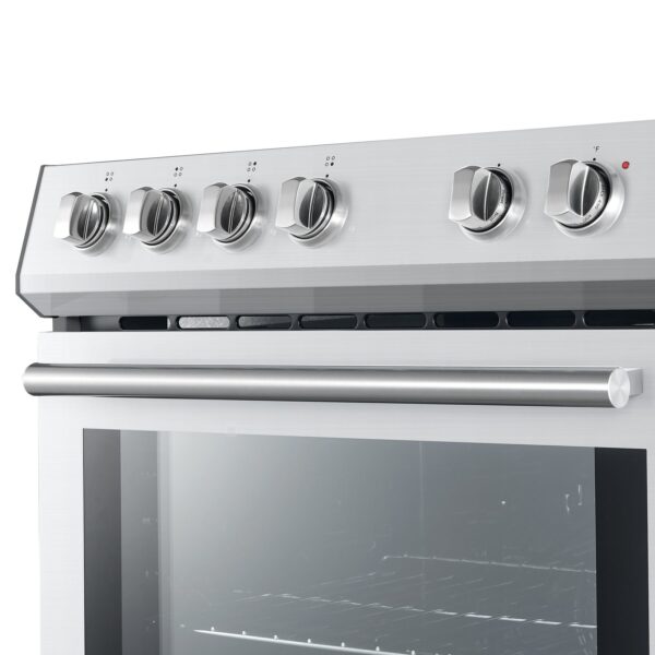 Forno Leonardo 30-Inch Stainless Steel Electric Range, True Convection, Energy Efficient
