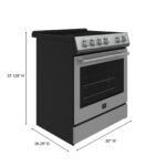 Forno Leonardo 30-Inch Stainless Steel Electric Range, True Convection, Energy Efficient