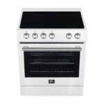 Forno Leonardo Espresso 30-Inch White Electric Range, True Convection, Energy Efficient