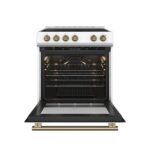 Forno Leonardo Espresso 30-Inch White Electric Range, True Convection, Energy Efficient