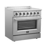 Forno Galiano 36-Inch Freestanding Electric Range, True Convection, Energy Efficient