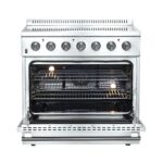 Forno Galiano 36-Inch Freestanding Electric Range, True Convection, Energy Efficient