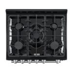 Forno Leonardo Espresso 30-Inch Black Gas Range, 5 Burners, 39,500 BTU, 5 cu.ft Convection Oven