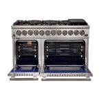 Forno Capriasca 48-Inch Freestanding Dual Fuel Range, 8 Burners, True Convection Oven
