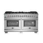 Forno Capriasca 60-Inch Freestanding Dual Fuel Range, 10 Burners, True Convection Oven