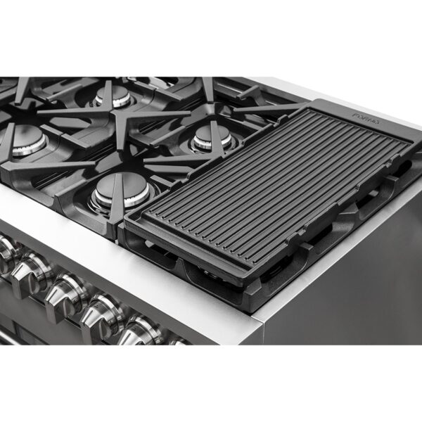 Forno Massimo 48-Inch Freestanding Gas Range, 8 Burners, True Convection Oven