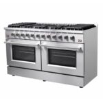 Forno Galiano 60-Inch Freestanding Gas Range, 10 Burners, Double Ovens, Griddle, Energy Efficient