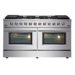 Forno Galiano 60-Inch Freestanding Gas Range, 10 Burners, Double Ovens, Griddle, Energy Efficient