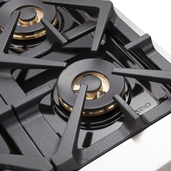 Forno Capriasca 60-Inch Freestanding Gas Range, 10 Burners, True Convection Oven