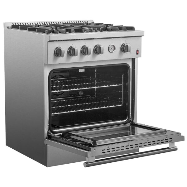Marco 30-inch Gas Range Stainless Steel, 4 Burners 37,000 BTU, 4.32 cu.ft