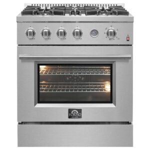 Marco 30-inch Gas Range Stainless Steel, 4 Burners 37,000 BTU, 4.32 cu.ft