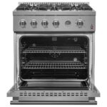 Marco 30-inch Gas Range Stainless Steel, 4 Burners 37,000 BTU, 4.32 cu.ft