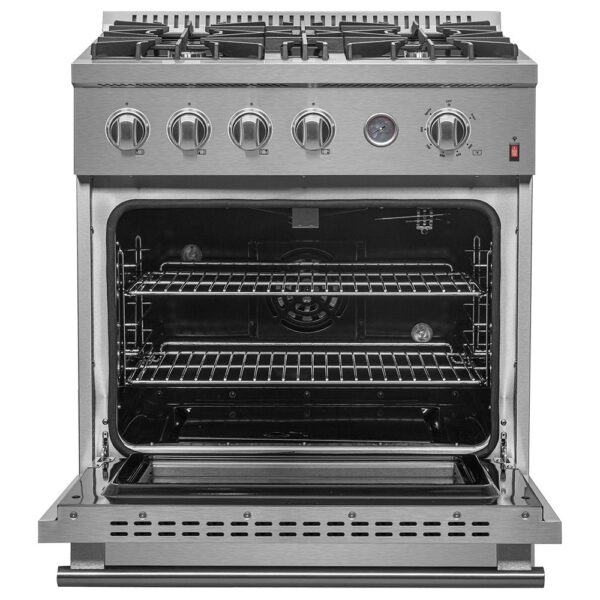 Marco 30-inch Gas Range Stainless Steel, 4 Burners 37,000 BTU, 4.32 cu.ft