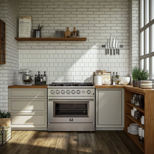 Marco 36-Inch Gas Range Stainless Steel, 6 Burners 67,000 BTU, 5.36 cu.ft