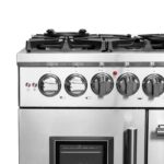 Forno Massimo 48-Inch Freestanding French Door Dual Fuel Range, 8 Burners, True Convection Oven