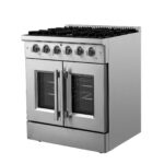 Forno Galiano 30-Inch Freestanding French Door Gas Range, 5 Burners, Convection Oven, Energy Efficient