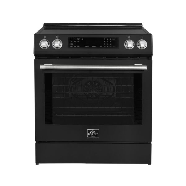 Forno Donatello Espresso 30-Inch Slide-In Black Induction Range, Convection Oven, 5 Cooking Zones, Touch Control Panel No rating value. Same page link. (0) Write a review