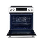 Forno Donatello Espresso 30-Inch Slide-In White Induction Range, Convection Oven, 5 Cooking Zones, Touch Control Panel