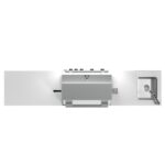 FORNO Bulnes 30-Inch BBQ, 60,000 BTU, 3 Burners with Sear & Rotisserie Infrared Burners, Stainless Steel Outdoor Kitchen with 1.8 cu.ft. Beverage Center & White Sintered Stone Countertops