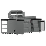 FORNO Bulnes 40-Inch BBQ, 95,000 BTU, 5 Burners, Sear & Rotisserie Infrared with Side Burner, Stainless Steel Outdoor Kitchen with 1.8 cu.ft. Beverage Center & Black Granite Countertops