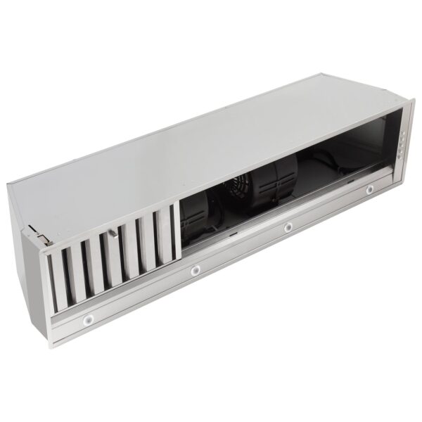 Forno Frassanito 48-Inch Recessed Range Hood, Stainless Steel Baffle Filters, LED Lighting