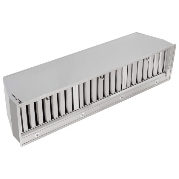 Forno Frassanito 48-Inch Recessed Range Hood, Stainless Steel Baffle Filters, LED Lighting
