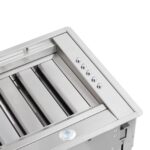 Forno Frassanito 60-Inch Recessed Range Hood, Stainless Steel Baffle Filters, LED Lighting
