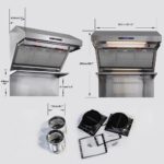 Forno Savona 36-Inch Wall Mount Range Hood, Hybrid Filters, Backsplash Included