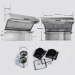 Forno Savona 48-Inch Wall Mount Range Hood, Hybrid Filters, Backsplash Included