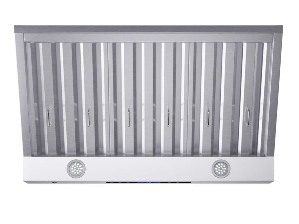 Forno Palazzo 36-Inch Wall Mounted Range Hood, Stainless Steel, Heavy Duty Baffle Filters, Remote Control