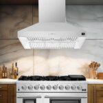 Forno Orvieto 48-Inch Wall Mount Range Hood, LED Lighting, Heavy Duty, Stainless Steel