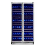 Forno Vernazza 40-Inch Side-by-Side Dual Zone Wine Cellar, 25.07 cu.ft Capacity, Stainless Steel, Temperature Control, UV-Protected Glass Door, Wooden Shelves