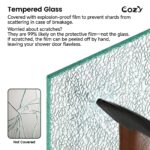 56-61" W x 66" H Frameless Double Sliding Tub Door