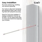 Cozy 44"-49"W x 76"H Frameless Double Sliding Shower Door, 3/8" Tempered Glass