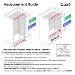 Cozy 44"-49"W x 76"H Frameless Double Sliding Shower Door, 3/8" Tempered Glass