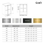 56-61" W x 66" H Frameless Double Sliding Tub Door