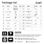 Cozy 50-55" W x 76" H Frameless Double Sliding Shower Door - 3/8" Clear Tempered Glass