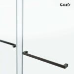 56-61" W x 66" H Frameless Double Sliding Tub Door