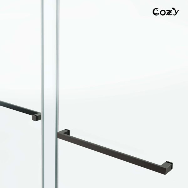 56-61" W x 66" H Frameless Double Sliding Tub Door